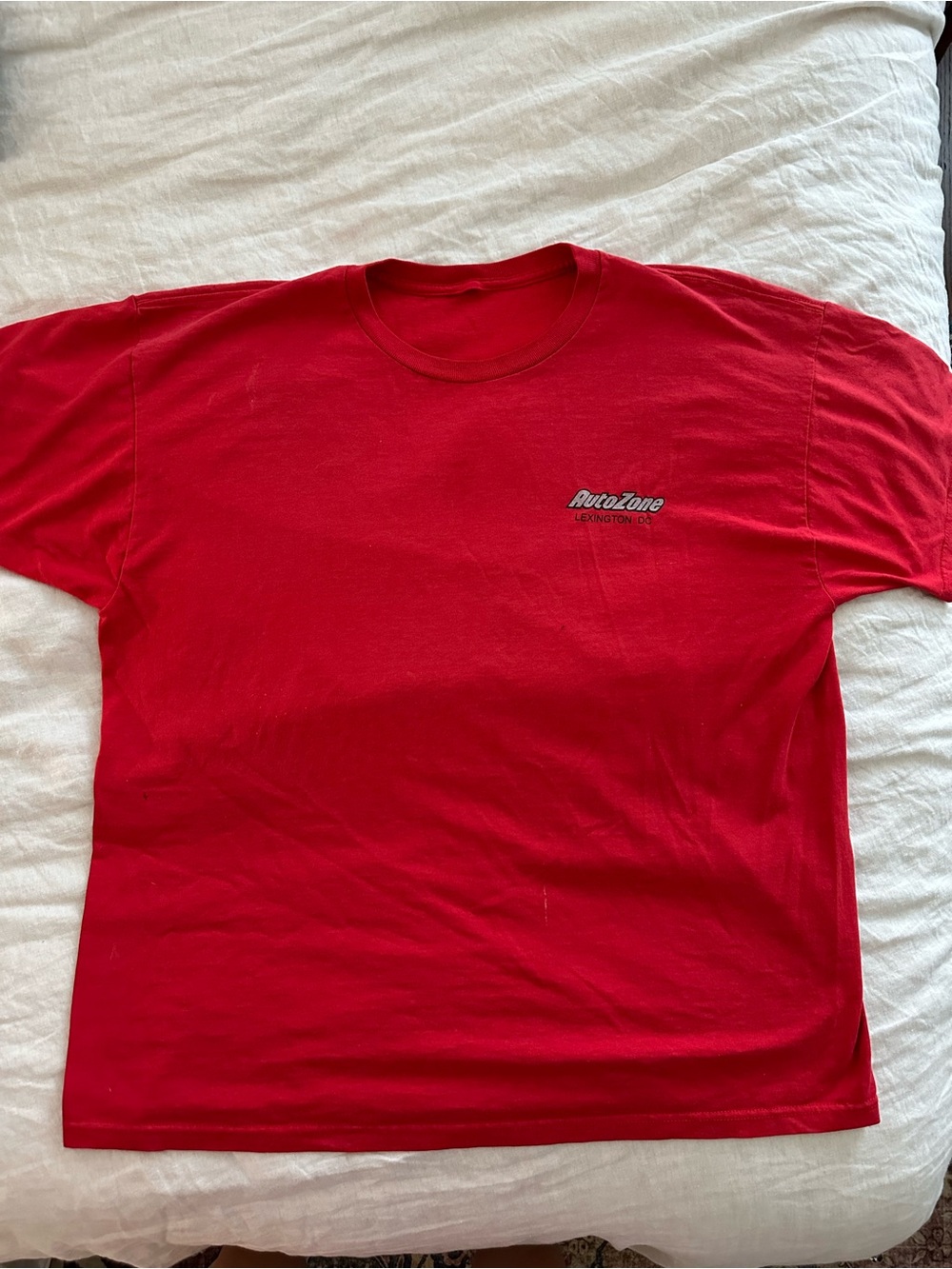 Vintage Red Short-Sleeve Crewneck T-Shirt for Men